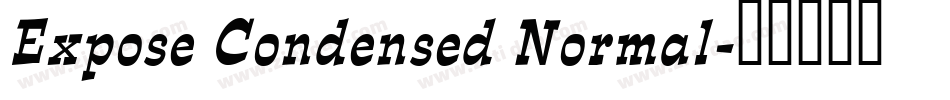 Expose Condensed Normal字体转换